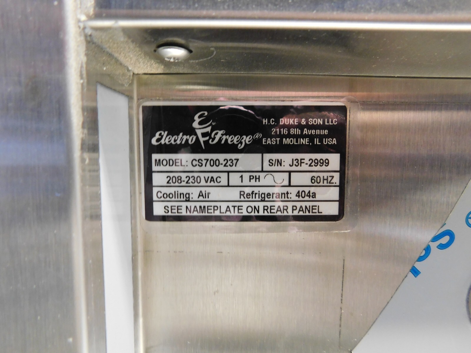 Electro Freeze CS700 Gravity Fed Shake Freezer Milkshake Machine w/ Cart
