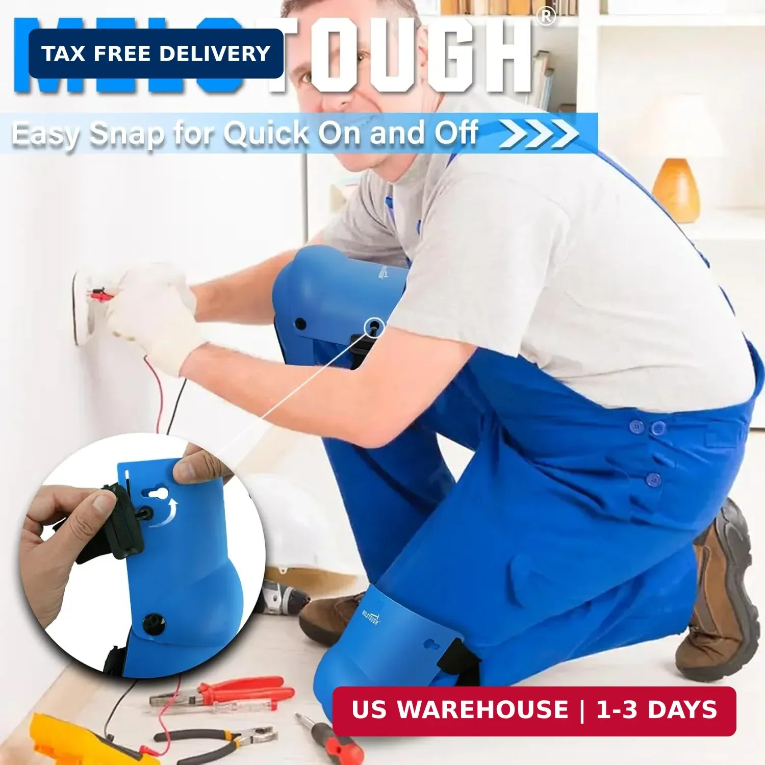 MELOTOUGH Knee Pads for Work,Construction,Flooring,Gardening-Comfortable and Fle