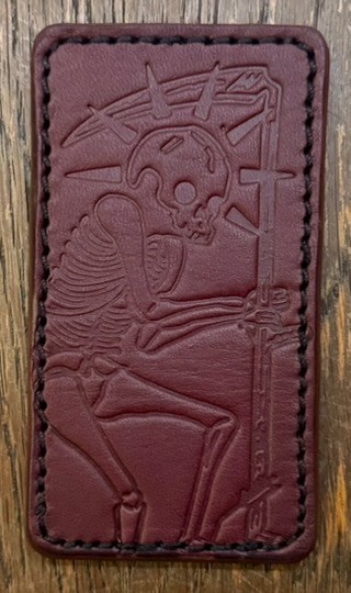 Ed's Manifesto x Payne Leather "La Muerte" Dark Tan Leather Patch