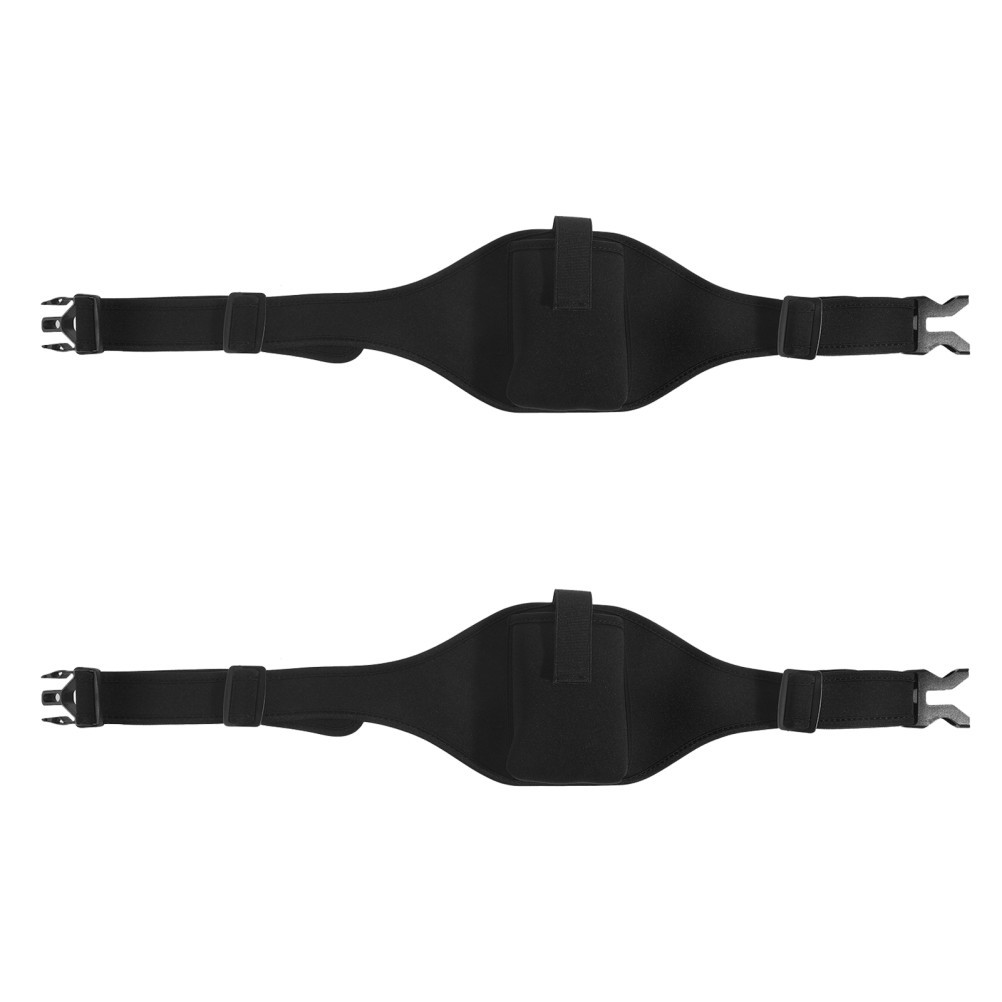 2Pcs Durable Fitness Waist Pack Black Mic Belt Holder for Outdoor Exercise