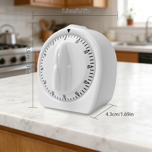 Kitchen Timers for Cooking,60 Minute Wind Up Timer,Visual Mechanical