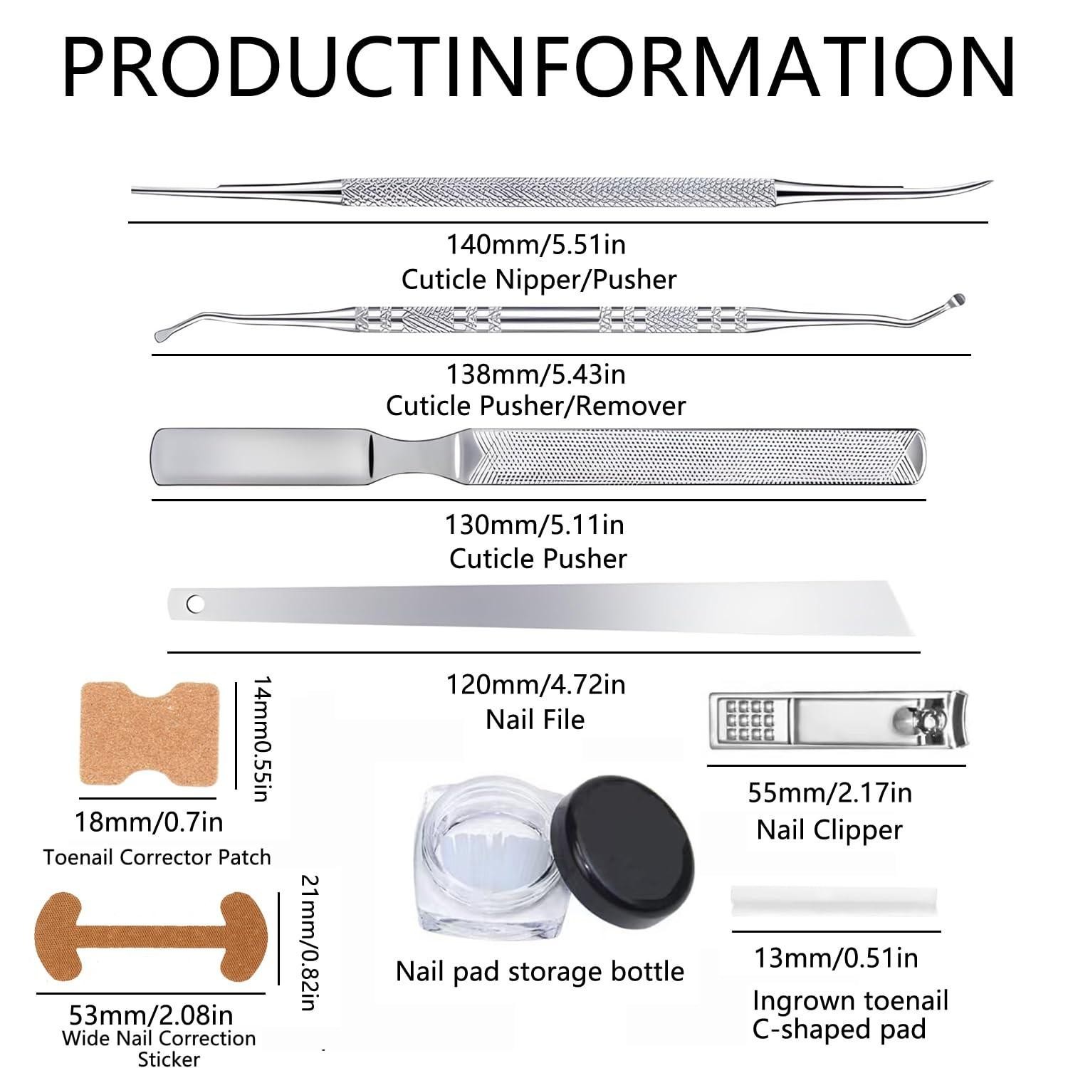 Ingrown Toenail Corrector Set with Correction Strips,professional Ingrown Toe...