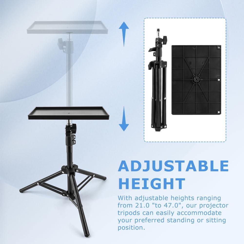 Projector Tripod Stand Portable Laptop DJ Equipment Studio Mount Adjustable