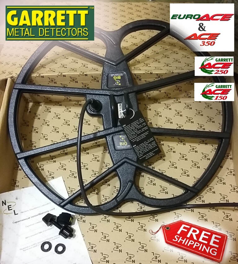 BIG 15x17" DD coil  Garrett ACE 150/250/350/200/300/400/Euro + GIFT Rain Cover