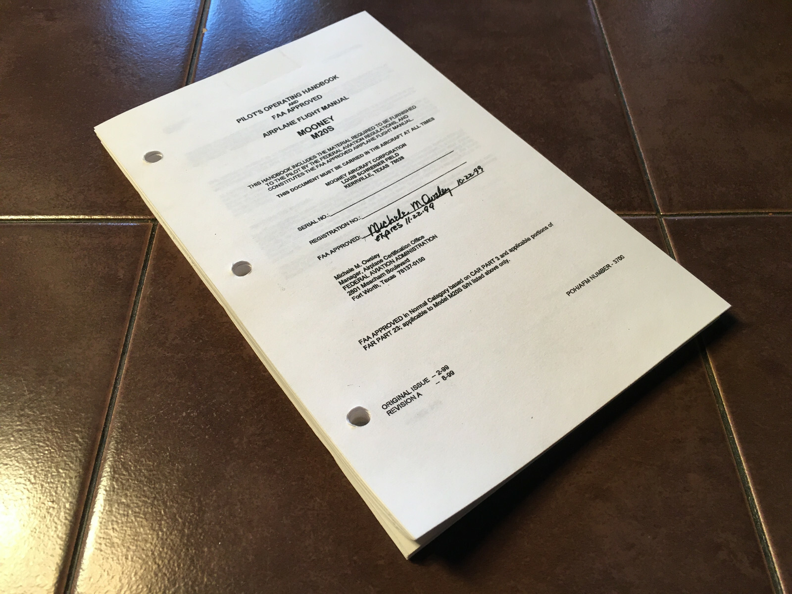Mooney M20S Pilot's Information Manual