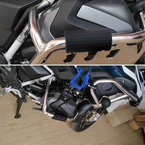WOOGA Motorcycle Universal 25-32MM Bumper Decorative Blocks Engine Black