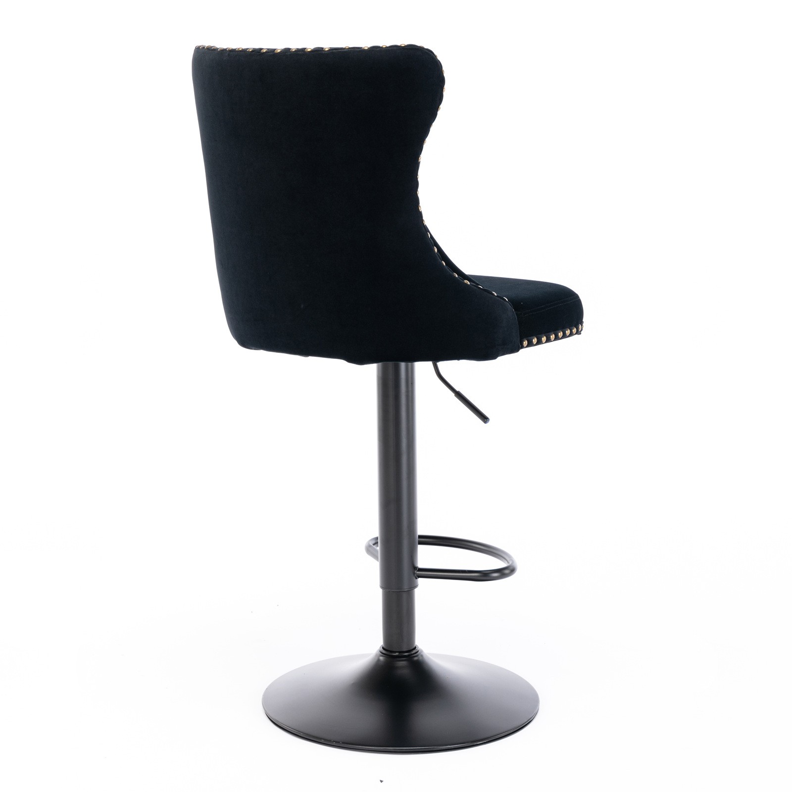 Swivel Velvet Barstools Adjusatble Seat Height from 25-33 Inch, Chrome base Ba