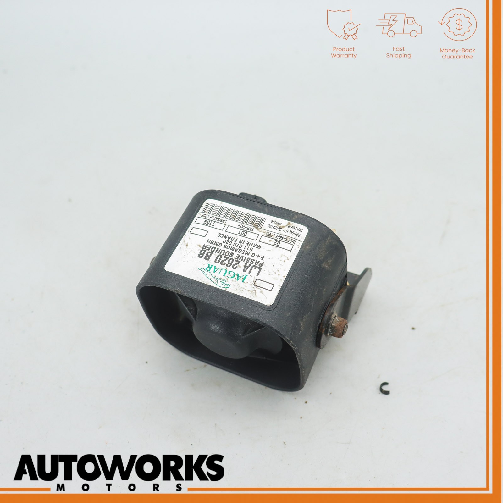 97-06 Jaguar XK8 X100 Security Passive Alarm Siren Horn Sounder LJA2620BB OEM