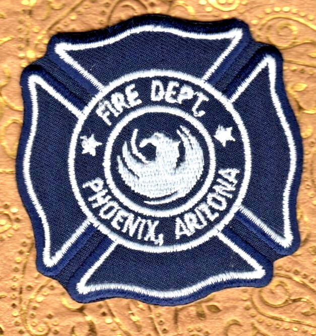 Phoenix Arizona Fire Dept. Patch 2-3/4" x 2-3/4"  OS/ Obsolete