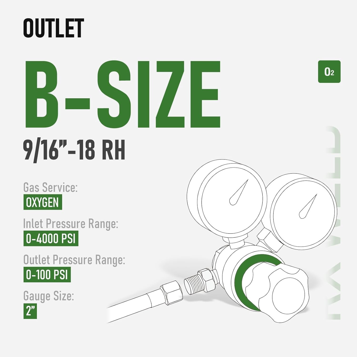 Durable Oxygen & Acetylene Regulators Set with Dual Gauges - PC Handle Included