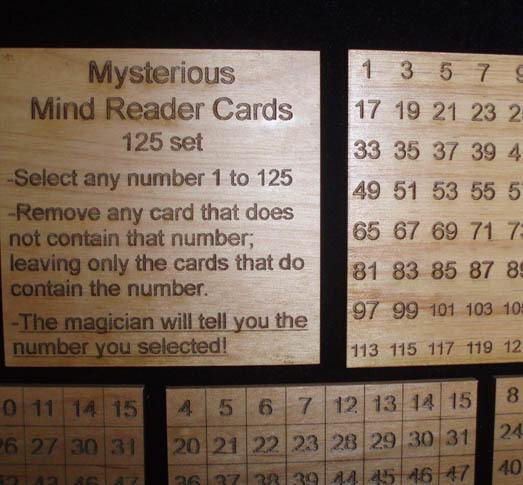 Wood Mind Reader cards - new design to 125 unique