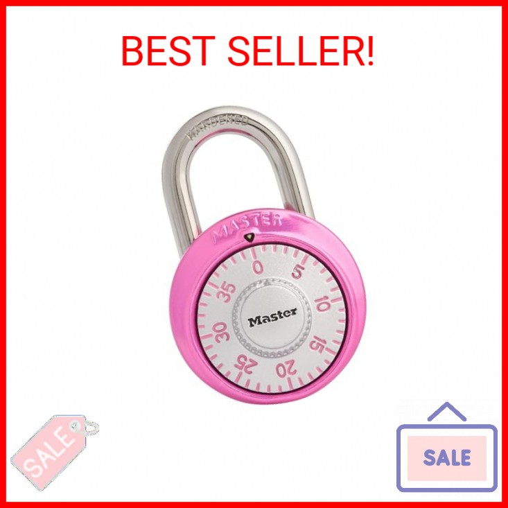 Master Lock 1530DPNK Locker Lock Combination Padlock, 1 Pack, Pink