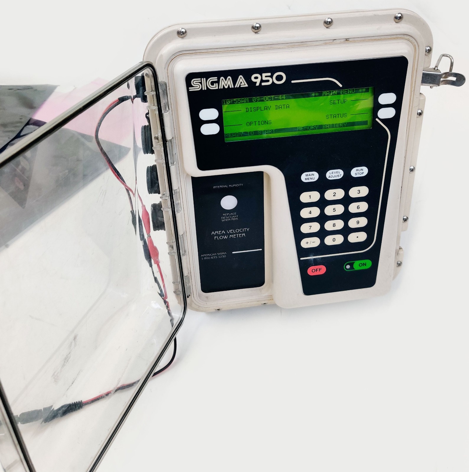 American Sigma Hach 950 Ultrasonic AV Flow Meter 75k Hz for ISCO Water Sampler