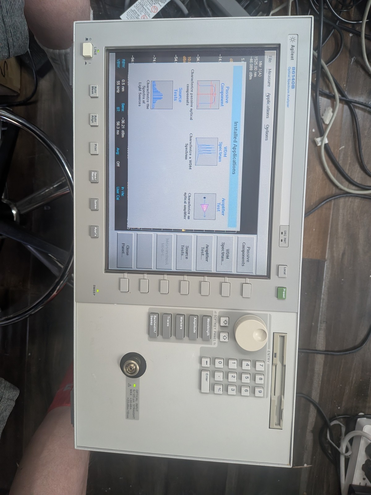HP Agilent Keysight 86140B OPTICAL SPECTRUM ANALYZER OSA 600-1700 nm Cald