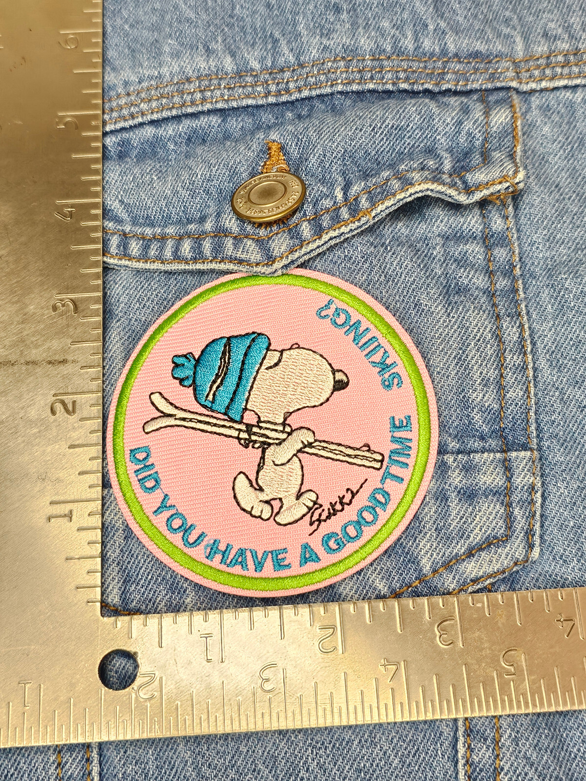 Snoopy Snow Skiing cartoon Embroidered Iron On Patch