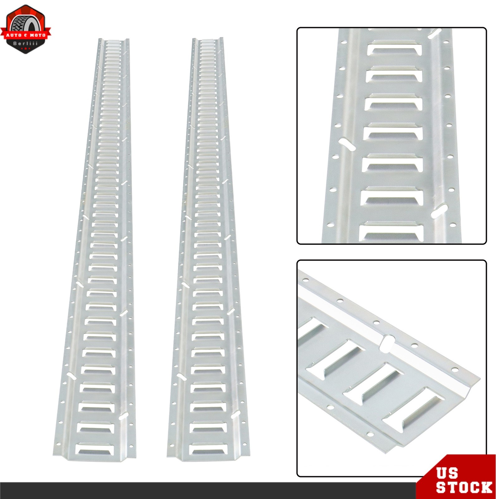 8' E Track Tie Down Enclosed Trailer 30 Pack With End Caps Straps Rings For ATV
