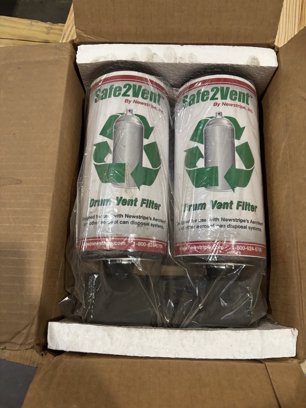 Safe 2 Vent 10004722 Dual Carbon Filter, W/ Check Ball Drum Vent