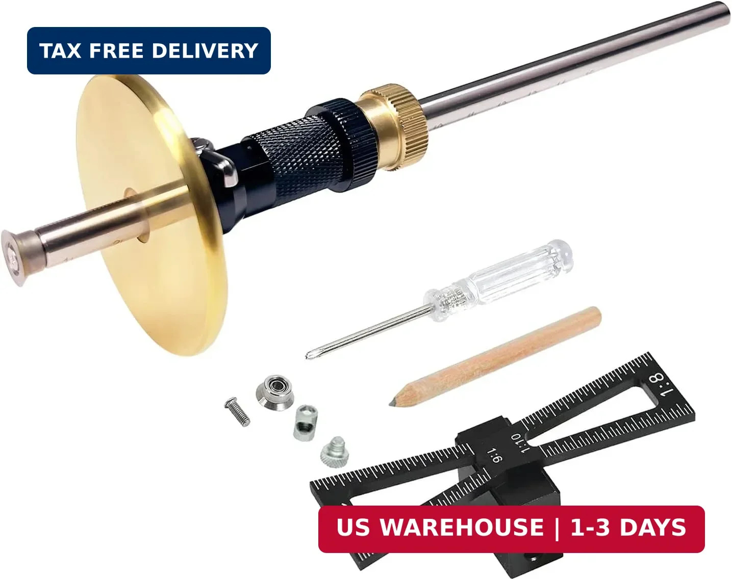 Dovetail Jig & Wheel Marking Gauge Set-Precision Woodworking Tools with Micro-Ad