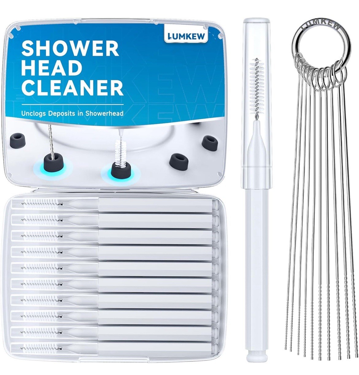 Shower Head Cleaning Tool Set - Multisize Brushes & Picks with Storage Box