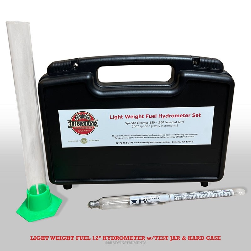 Light Weight Fuel 12" Hydrometer w/Test Jar & Hard Case
