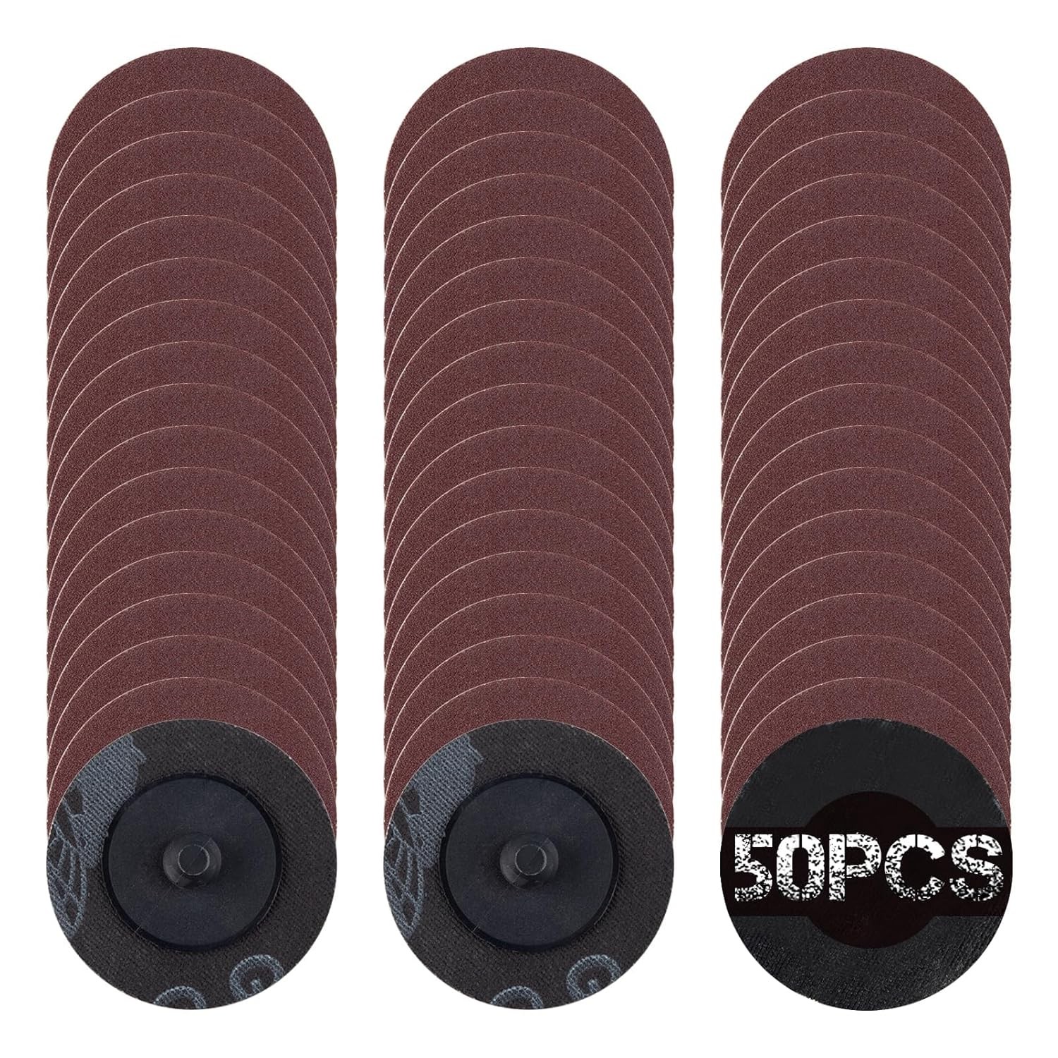 SPEEDWOX 50Pcs 2" 240 Grit Roll Lock Quick Change Discs Aluminum Oxide...