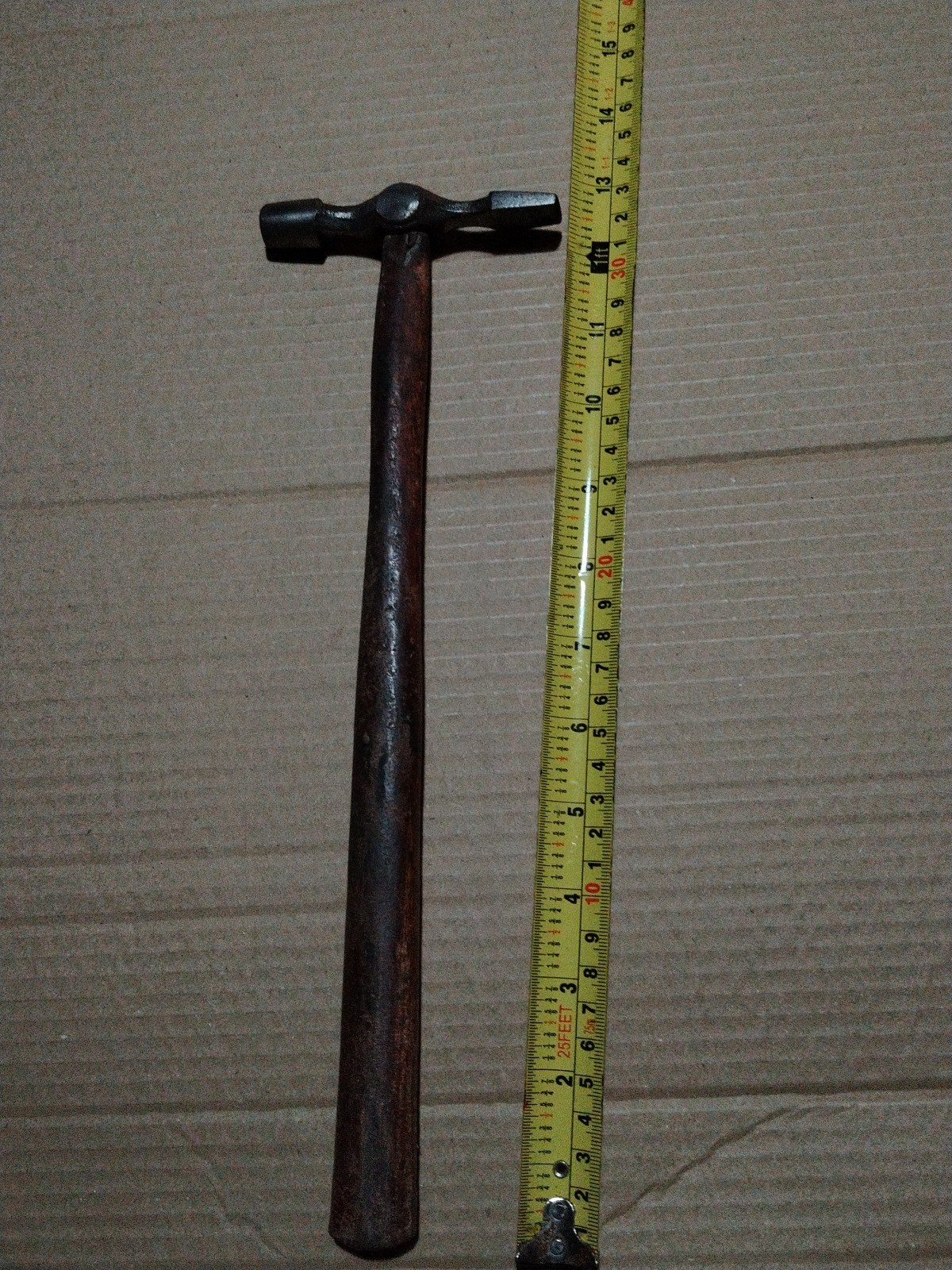 🇬🇧 Vintage Small Head Cross Pein Peen 13" Hammer Tool Carpentry Upholstery