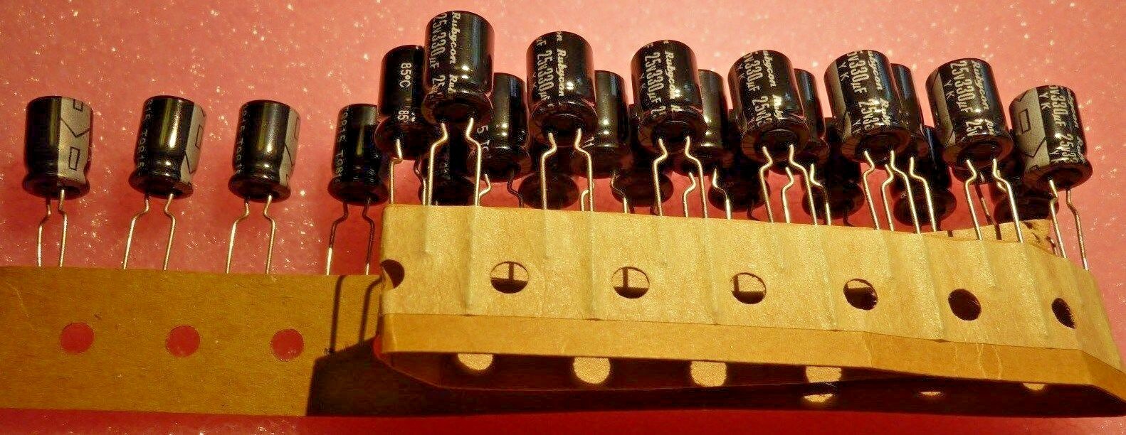 330uf 25v /  ELECTROLYTIC CAPACITOR / 25 PIECES (qzty)