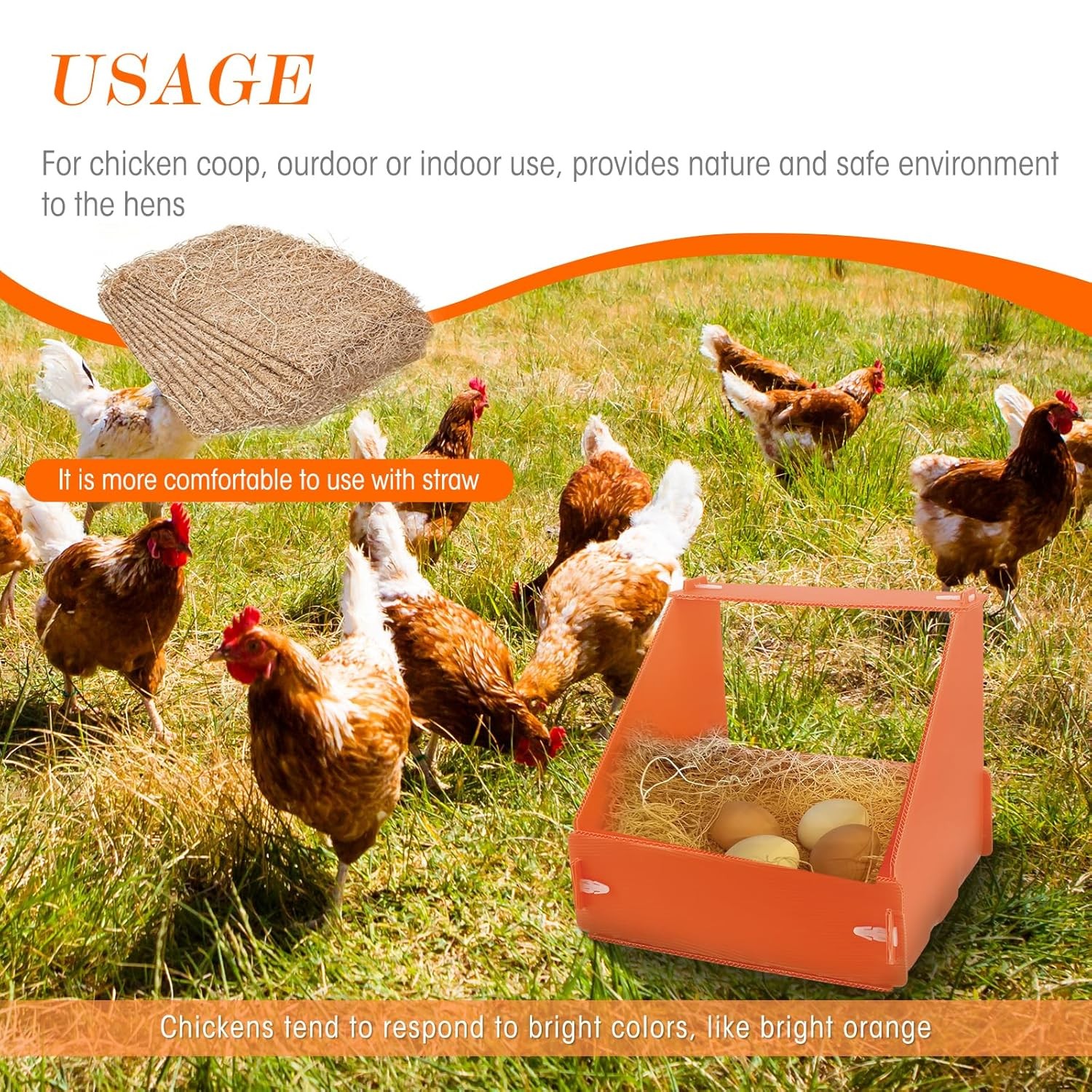 Durable 3 Pack Chicken Nesting Boxes for Hens Ducks and Poultry Laying Egg Box