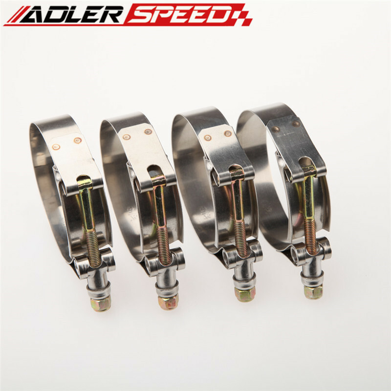 4PC 2.75" inch 73mm-81mm Stainless Steel Turbo Pipe Hose Coupler T-bolt Clamp US