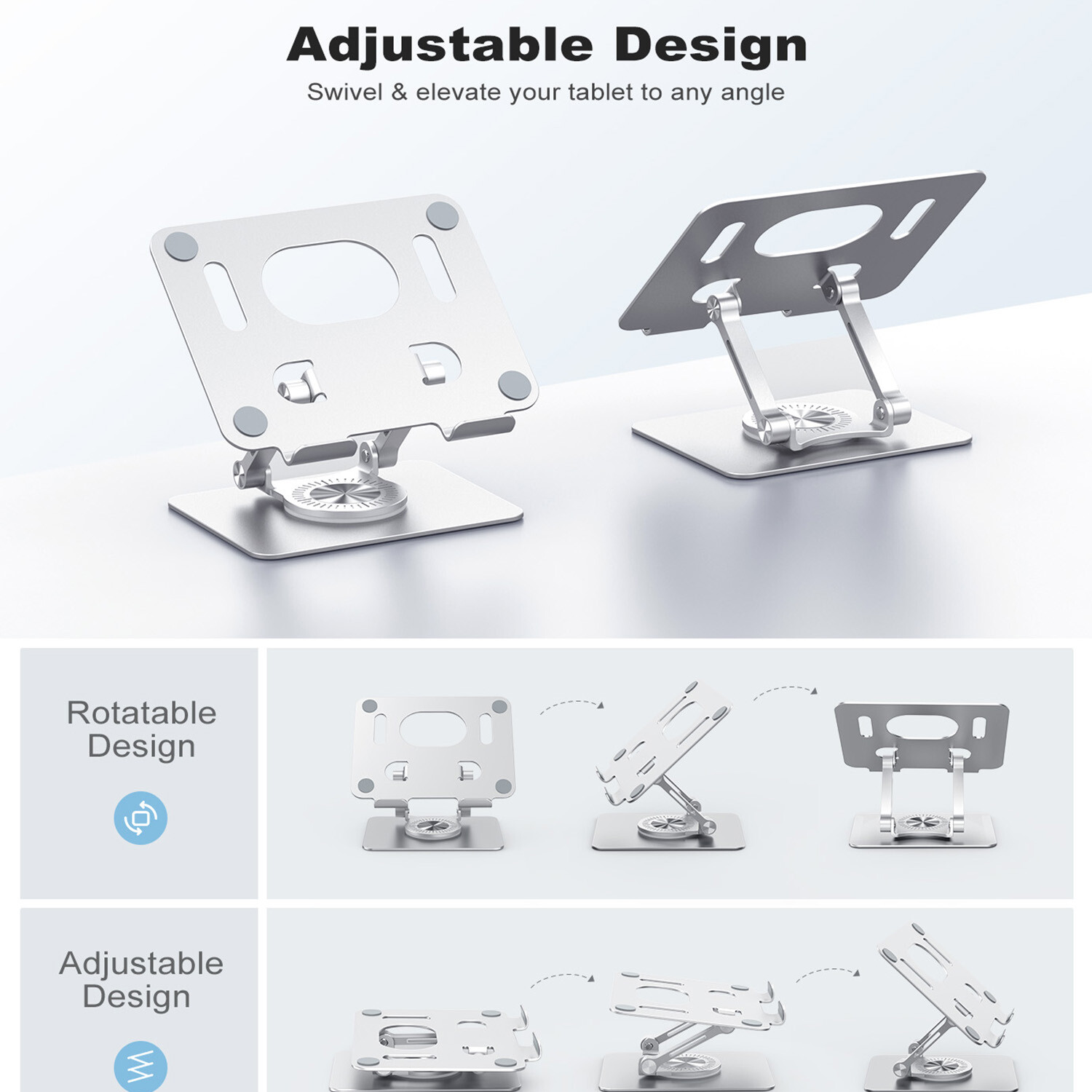 360° Swivel Rotation Cellphone Holder Tablet Desktop Stand Mount For iPhone iPad
