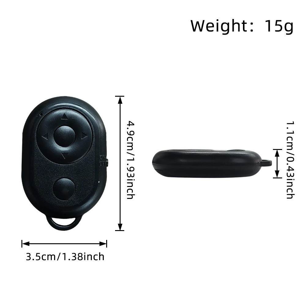 Bluetooth Remote Shutter Camera Controller for iPhone Android Selfie