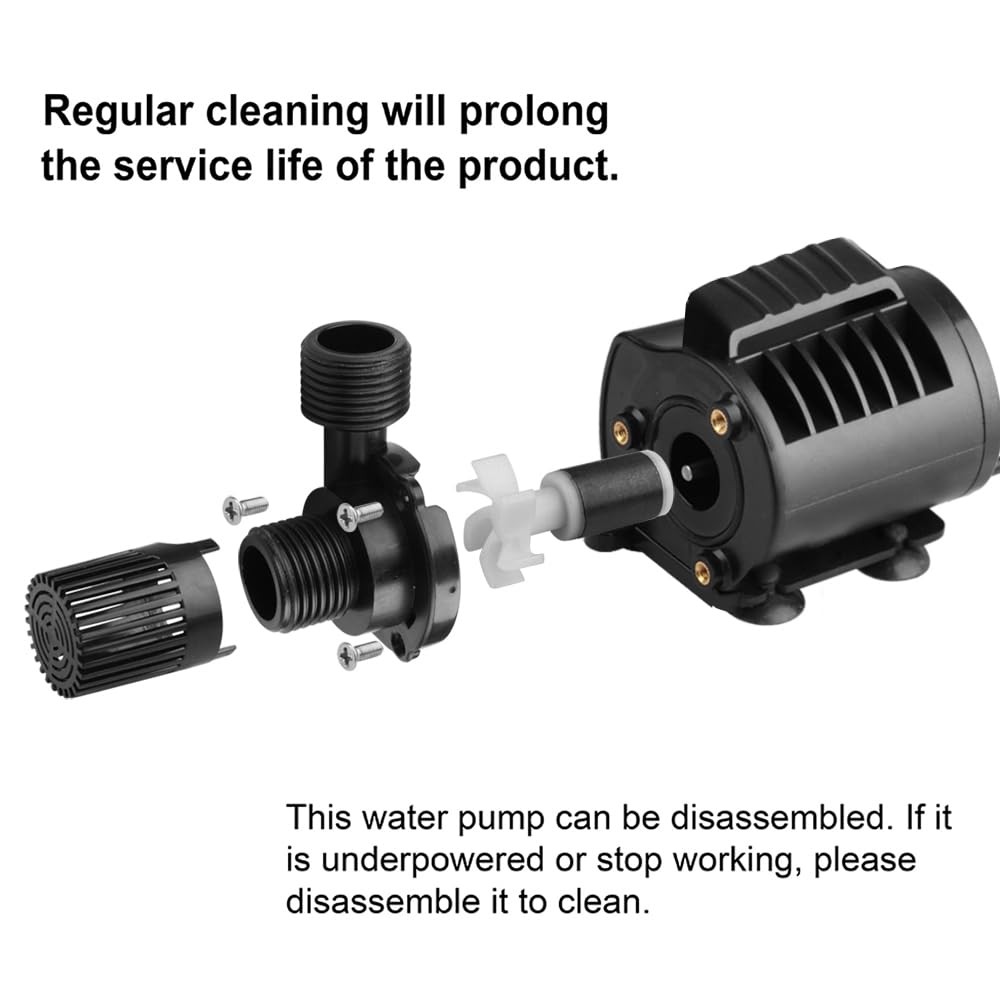 6.5W USB Submersible Clear Water Pump with Adjustable Flow Rate, Mini Pump fo...
