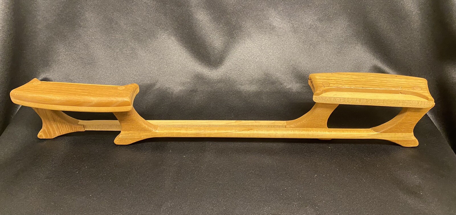 Vintage MCM Solid Wood Baking Pan Casserole Dish Stand Collapsible for Storage