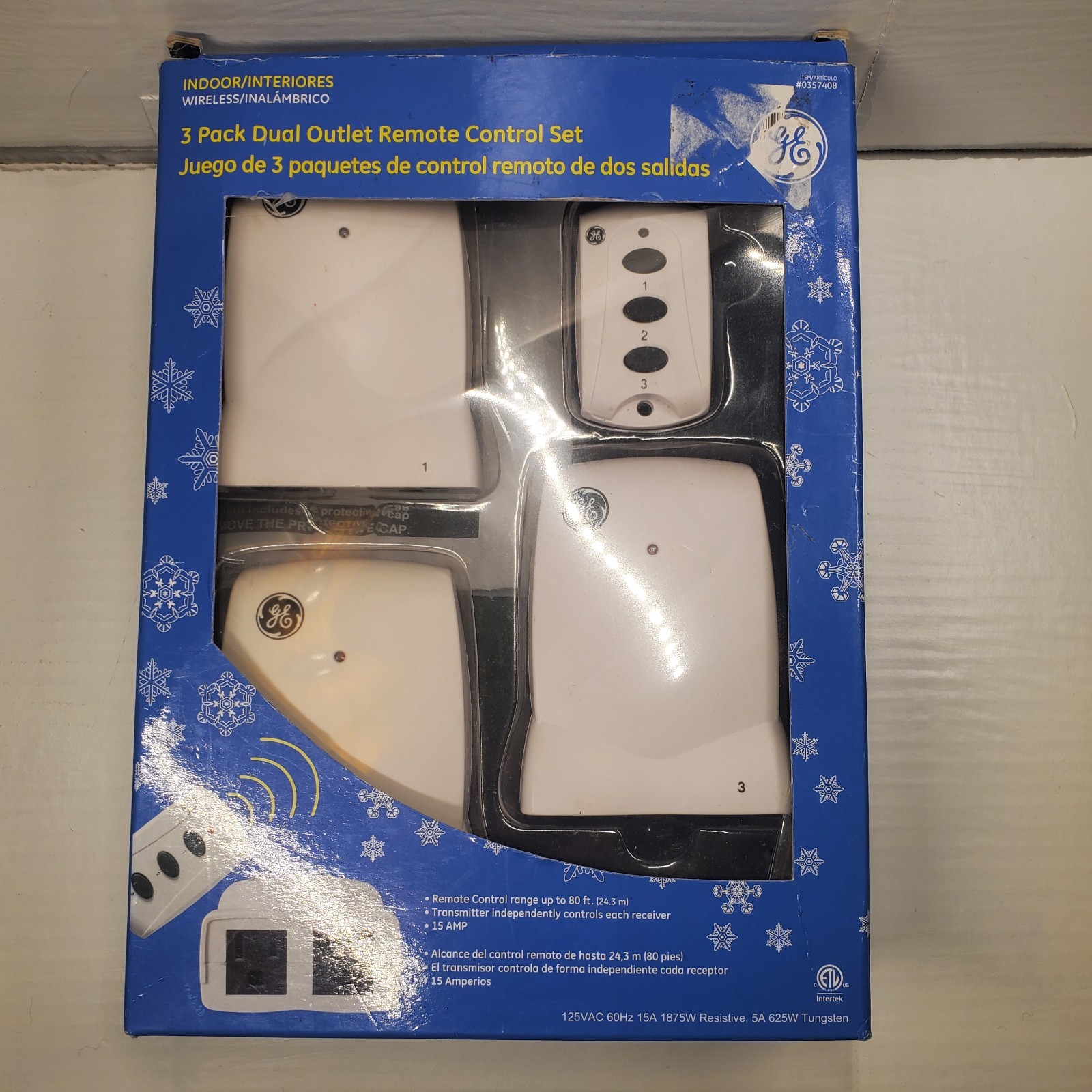 Dual Outlet Remote Control Set - 3 Receivers - 80 ft Range 15 AMP Simple Install