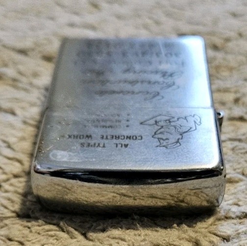 Ogawa Lighter "Concrete Construction Placing Inc." Silver