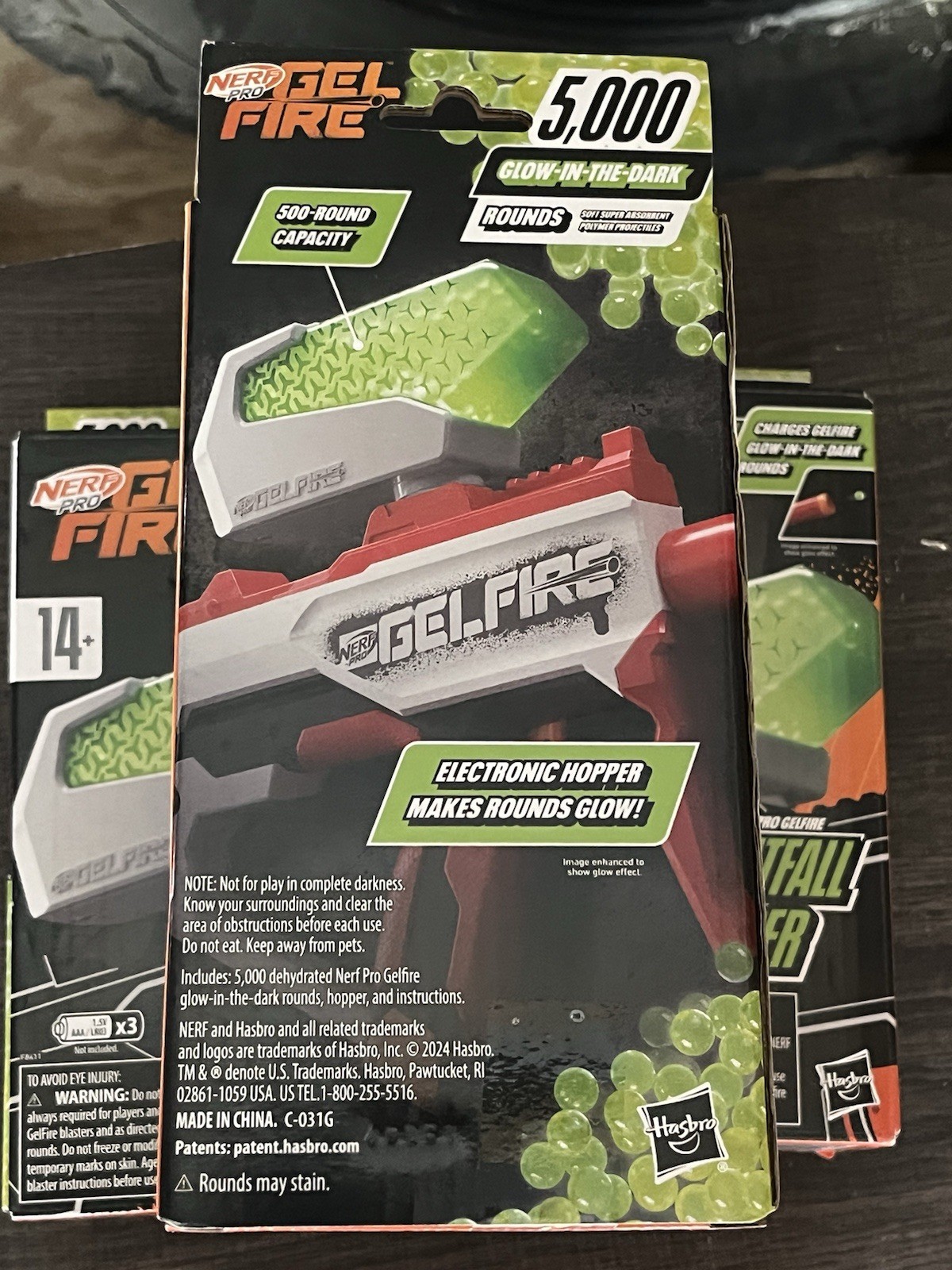 Nerf Pro Gelfire Nightfall Hopper & 5000 Glow in The Dark Dehydrated Rounds P...