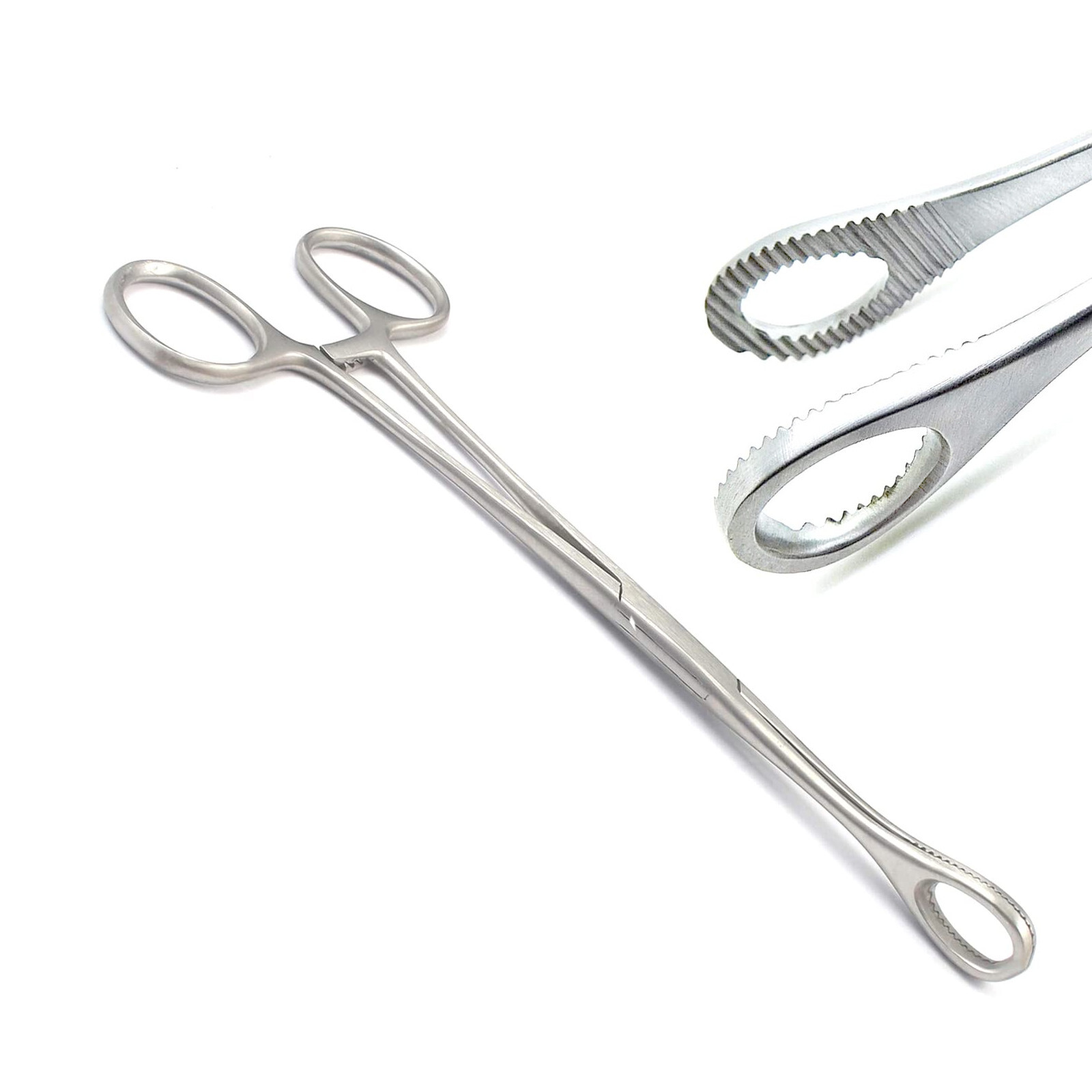 Body Piercing Forceps Kit Hemostat Sponge Clamp 7" Straight