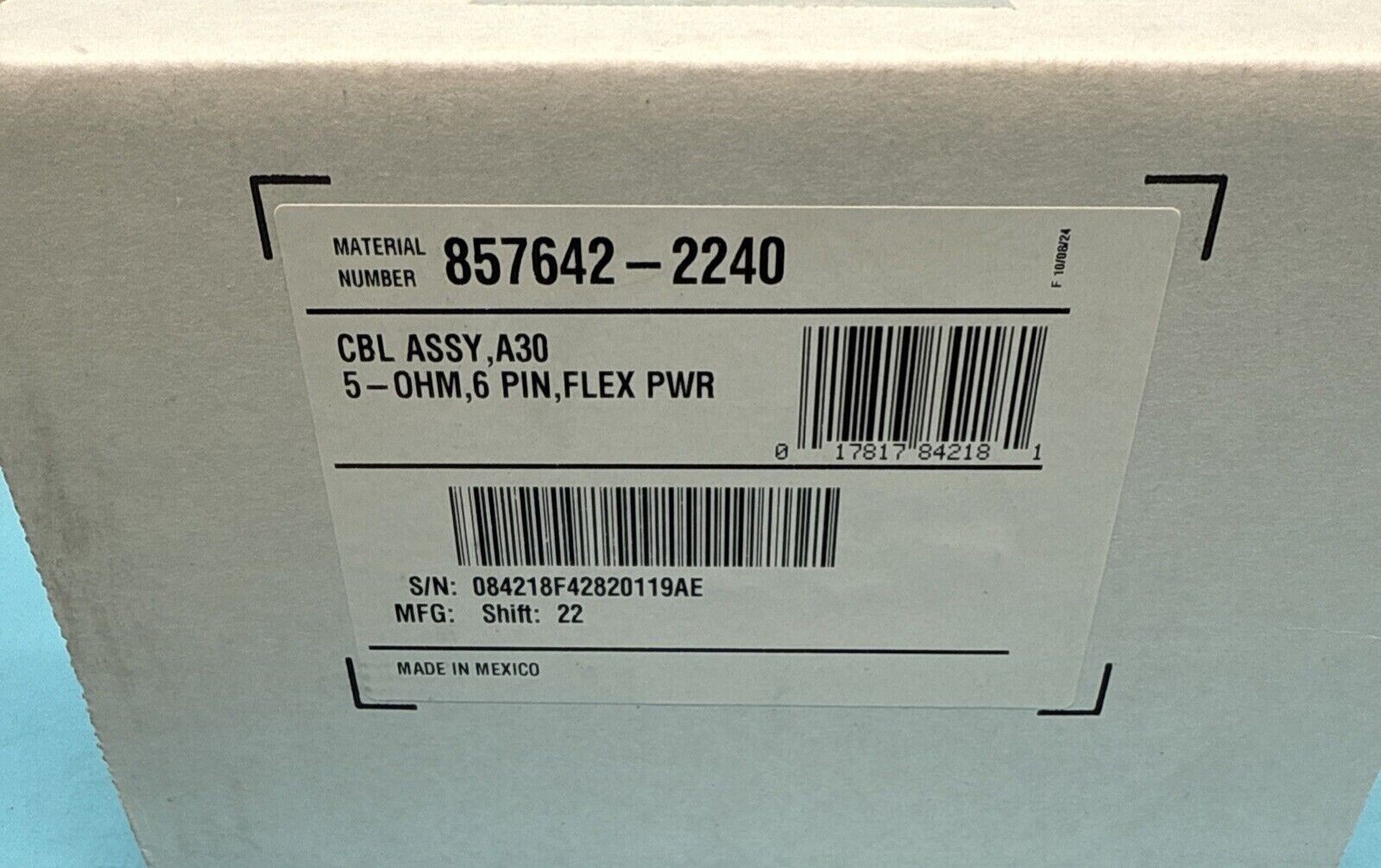 Bose A30 Headset Control Module Lemo 5-OHM 6 Pin Cable & Mic, FLEX PWR 857642-22