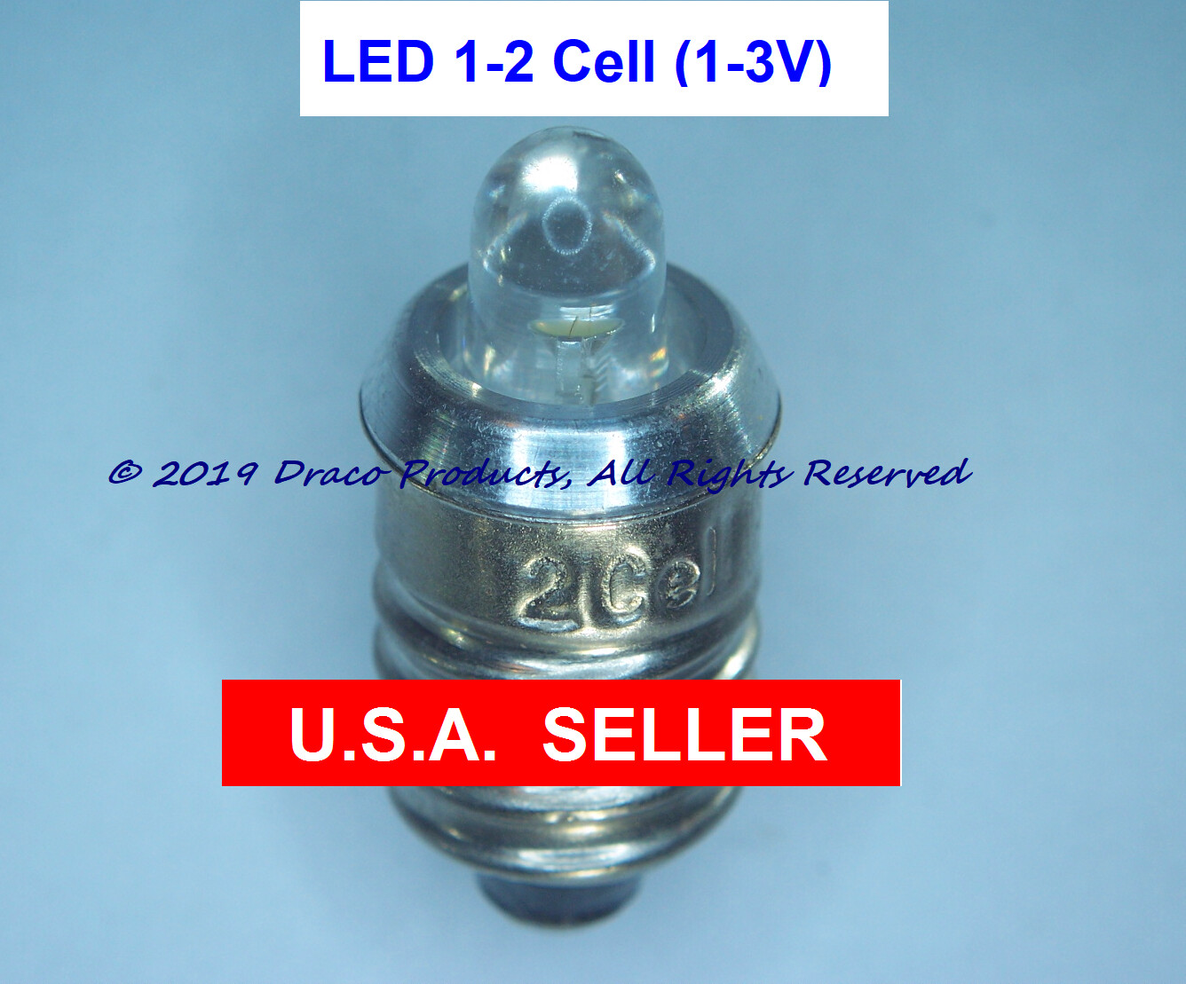 0.5W - LED Upgrade E10 Bulb for (1 to 2) Cell Flashlight or 222 Penlight 1-3V
