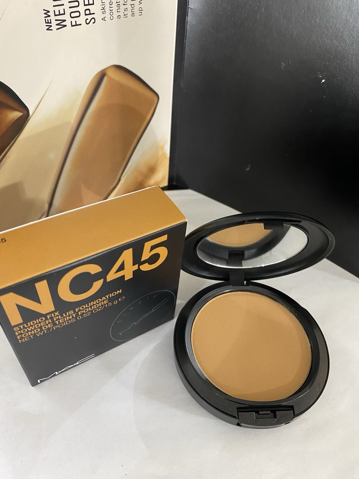 MAC Studio Fix Powder Plus Foundation, 0.52 OZ, Original / Old Formula ~ NC45