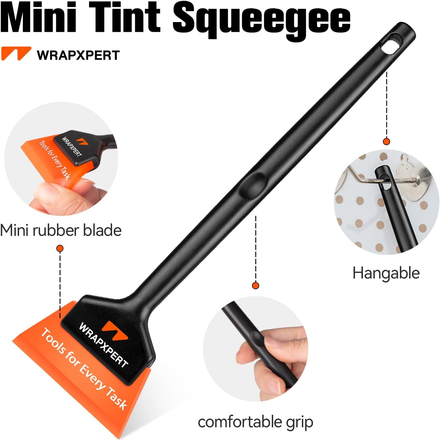 Window Tint Tools 2Pack, Small Squeegee 5 Inch & Mini Squeegee for Car Window, R