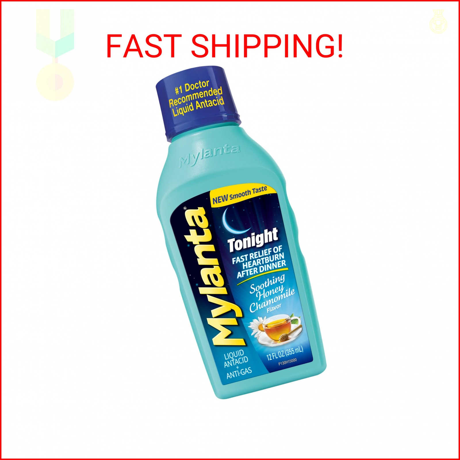 Mylanta Heartburn and Gas Relief, Liquid Antacid, Tonight Formula, Honey Chamomi