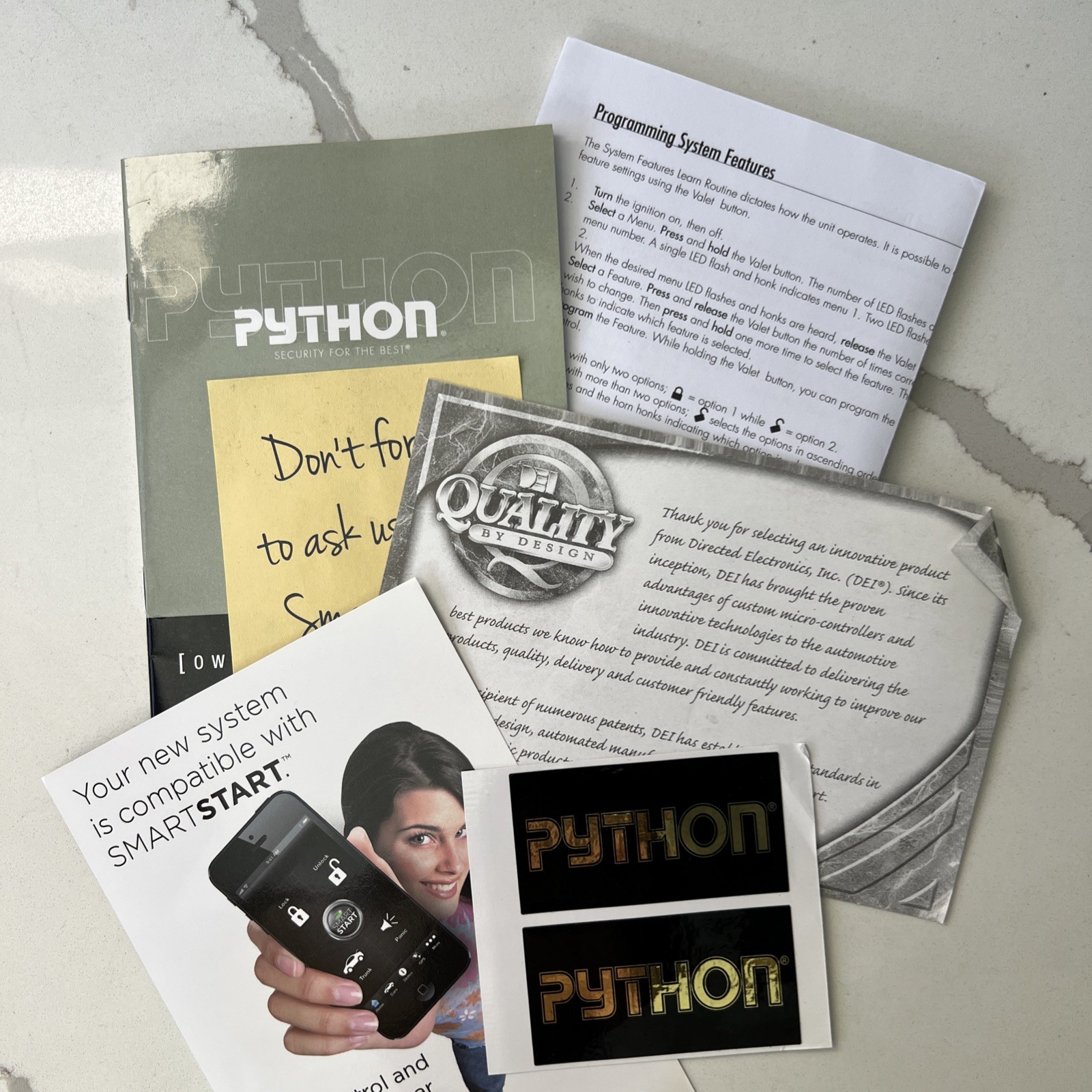 Python 413 1-Way Remote Start System w/ Keyless Entry Car Alarm NEW P/N 4103P