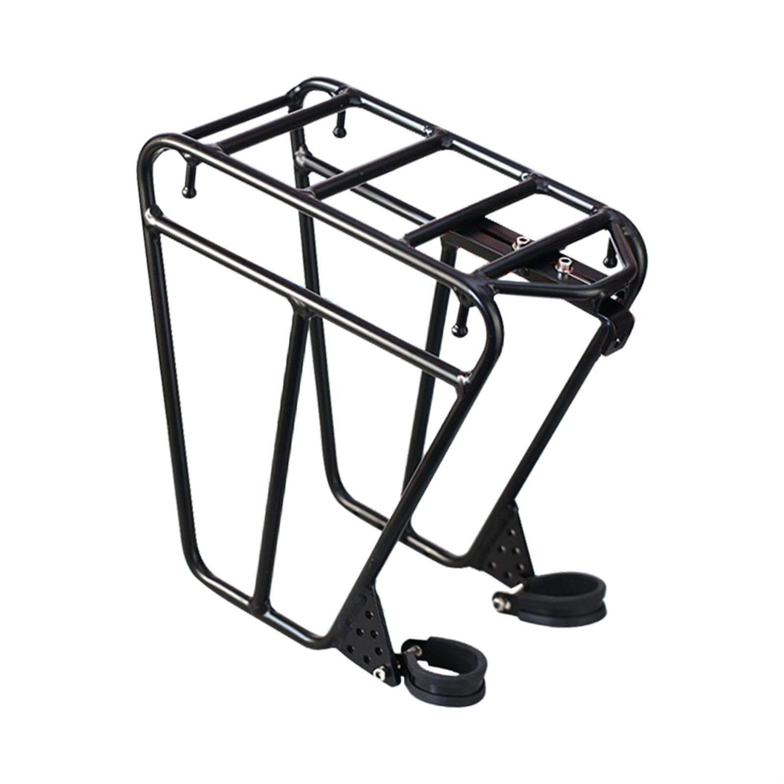 Bike Front Rack Carrier Cargo Pannier Adults Carrying Metal Bag Luggage Shelf...