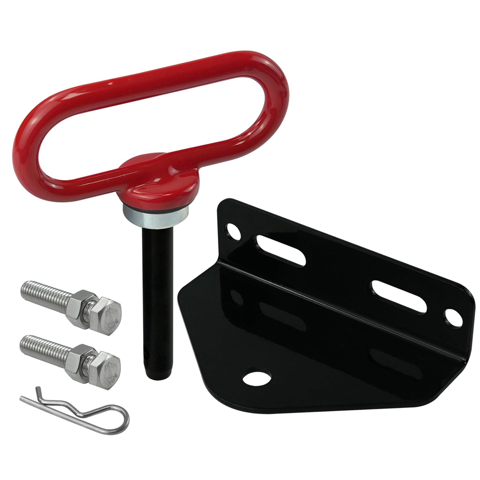 Universal Towing Hitch Kit 3/4" Zero Turn Mower x 1/2", Red Black