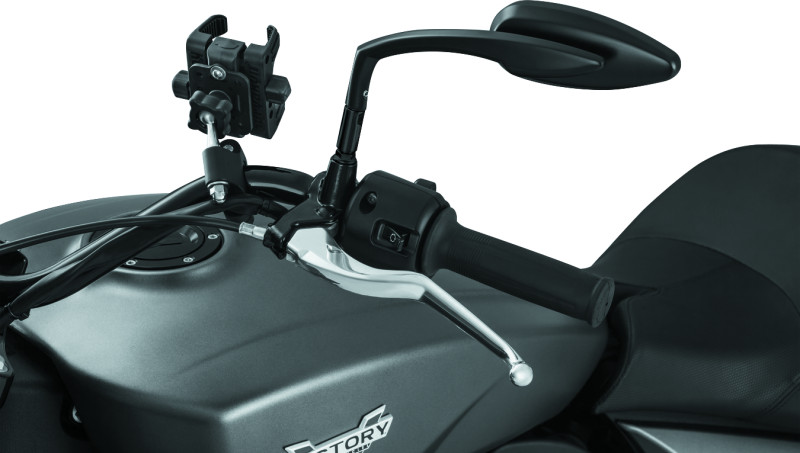 Kuryakyn 1892 Raised Mirror Mount Adaptor, Black