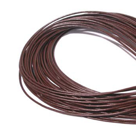 2mm Brown Greek Leather Cord #156 (5 meters) Round