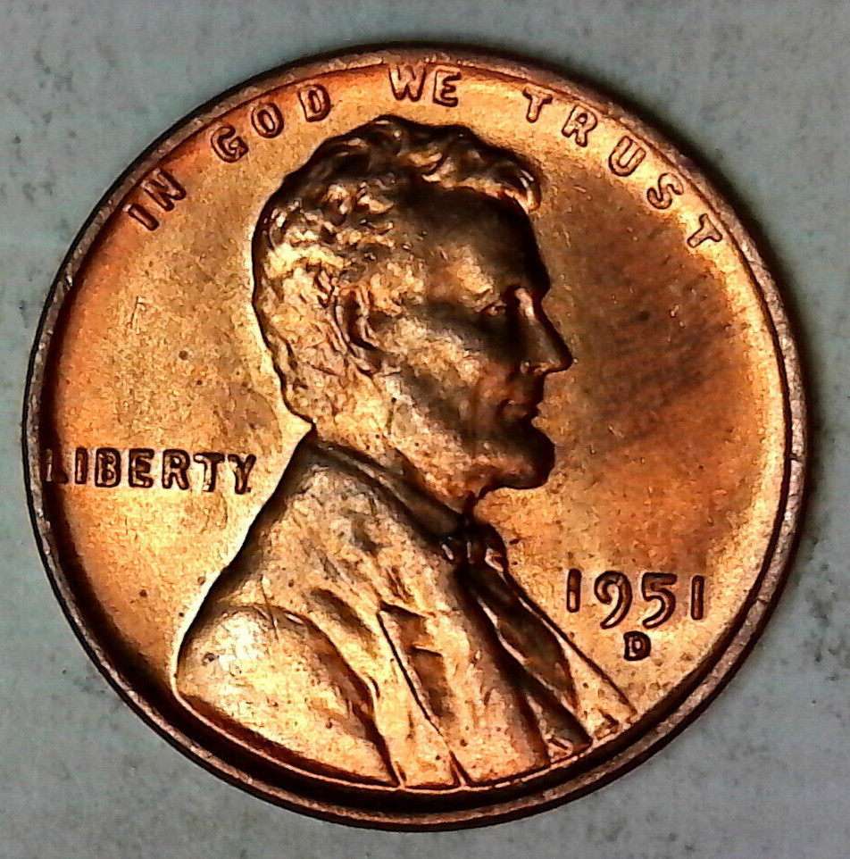 Nice higher grade 1951  D Lincoln  Buy It Now Free Shipping in the USA