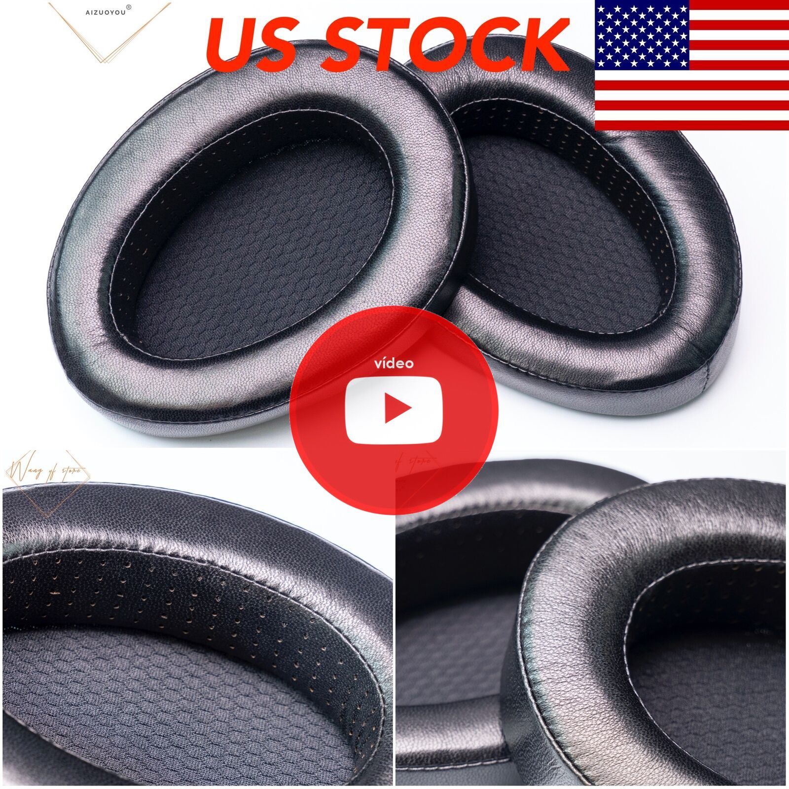 Real Leather Ear Pads Foam Cushion For Hifiman Edition Xs X V2 Jade ii Headphone
