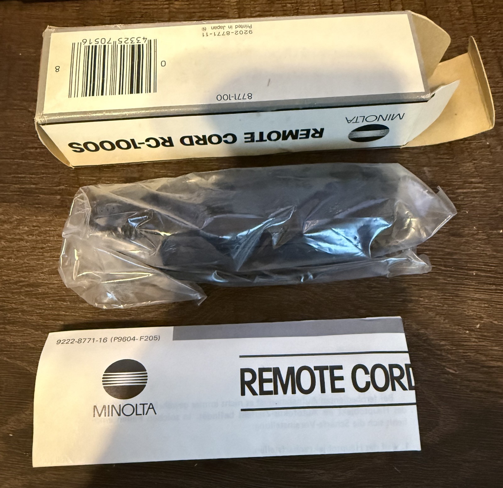 Minolta RC-1000S Shutter Release Remote Cord